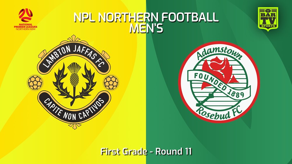240511-video-NNSW NPLM Round 11 - Lambton Jaffas FC v Adamstown Rosebud FC Slate Image