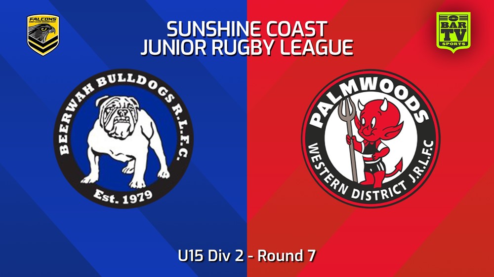 240510-video-Sunshine Coast Junior Rugby League Round 7 - U15 Div 2 - Beerwah Bulldogs JRL v Palmwoods Devils JRL Slate Image