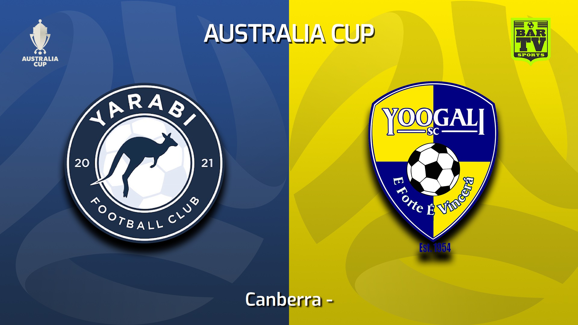 Australia Cup Qualifying Canberra Yarabi FC v Yoogali SC live video, scores