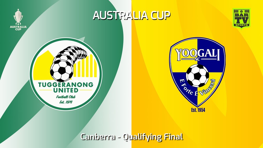 240508-video-Australia Cup Qualifying Canberra Qualifying Final - Tuggeranong United v Yoogali SC Minigame Slate Image
