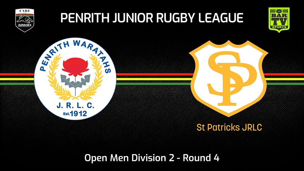 240505-video-Penrith & District Junior Rugby League Round 4 - Open Men Division 2 - Penrith Waratahs v St Patricks Slate Image