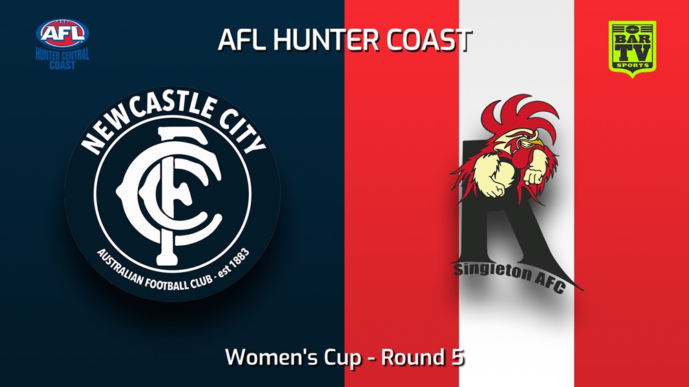 240504-video-AFL Hunter Central Coast Round 5 - Women's Cup - Newcastle City  v Singleton Roosters Slate Image