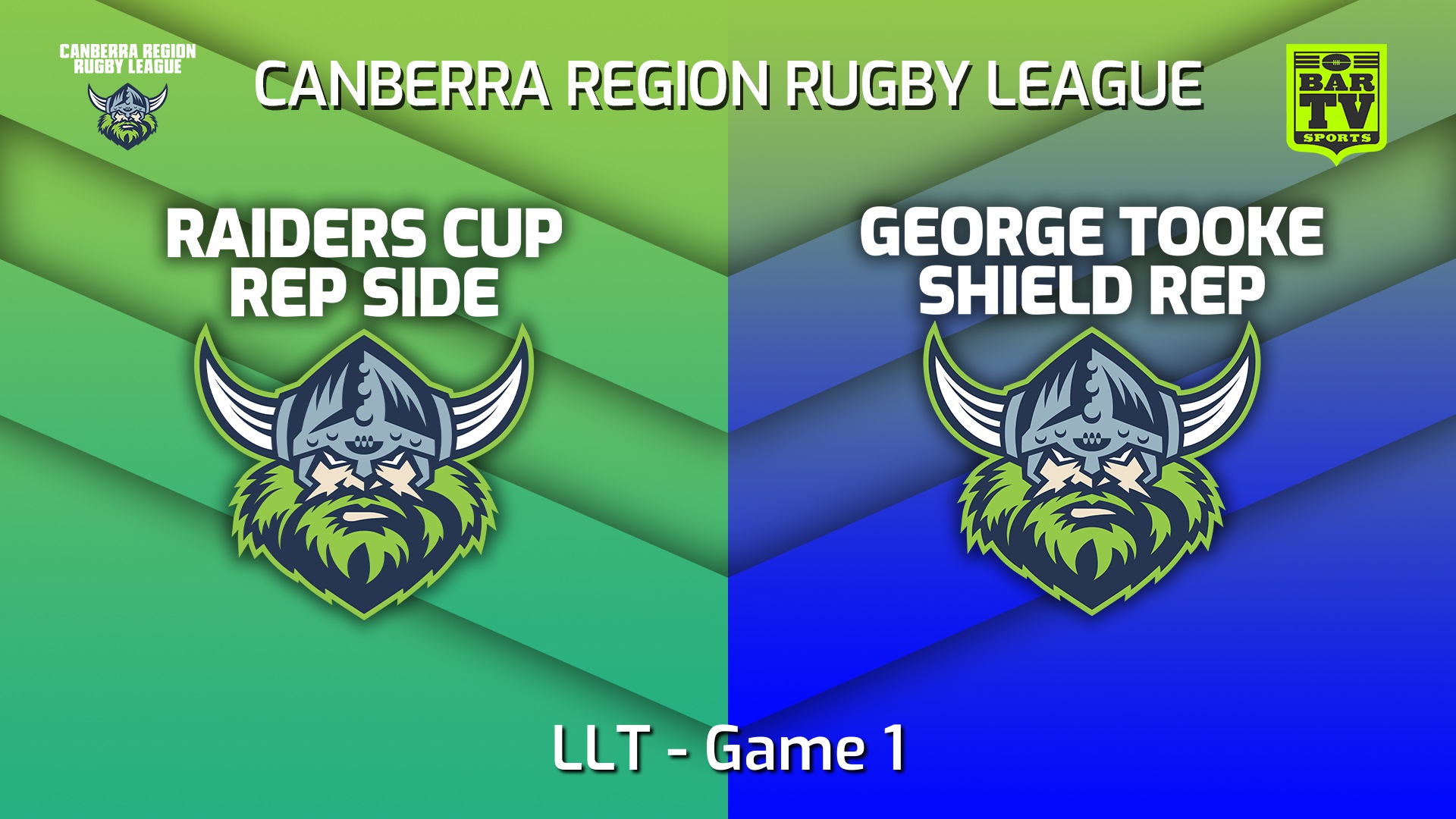 Canberra Game 1 LLT Raiders Cup Rep v Tooke Shield live