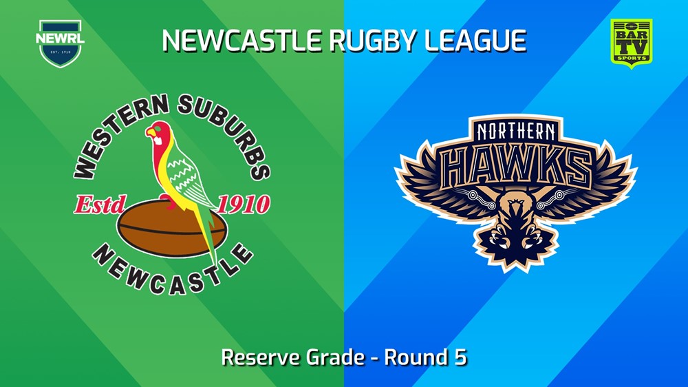 240511-video-Newcastle RL Round 5 - Reserve Grade - Western Suburbs Rosellas v Northern Hawks Slate Image