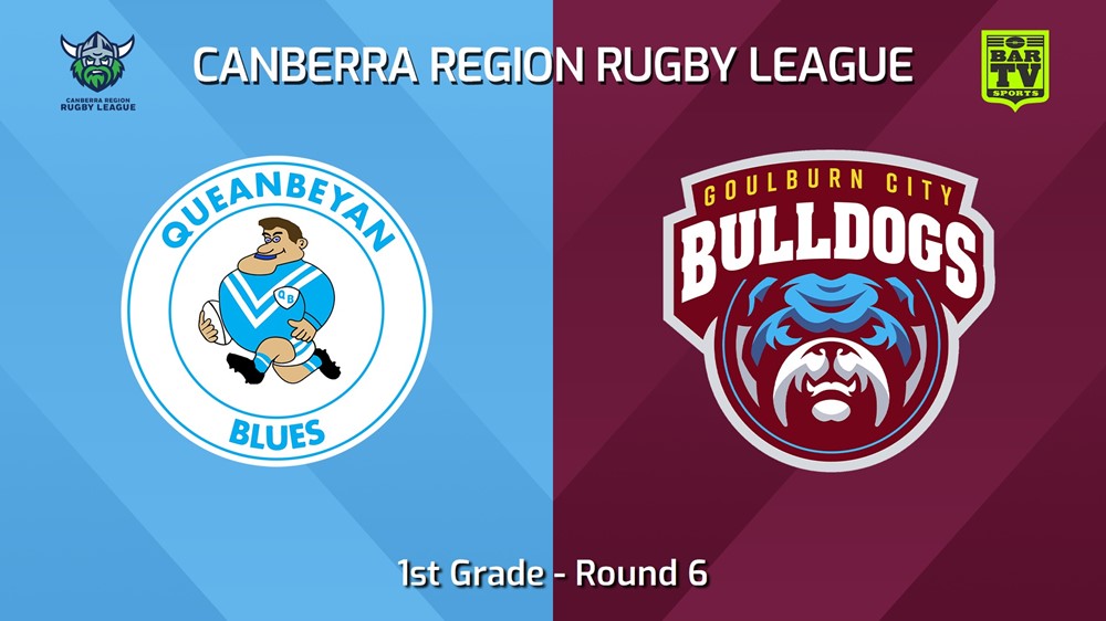 240511-video-Canberra Round 6 - 1st Grade - Queanbeyan Blues v Goulburn City Bulldogs Slate Image