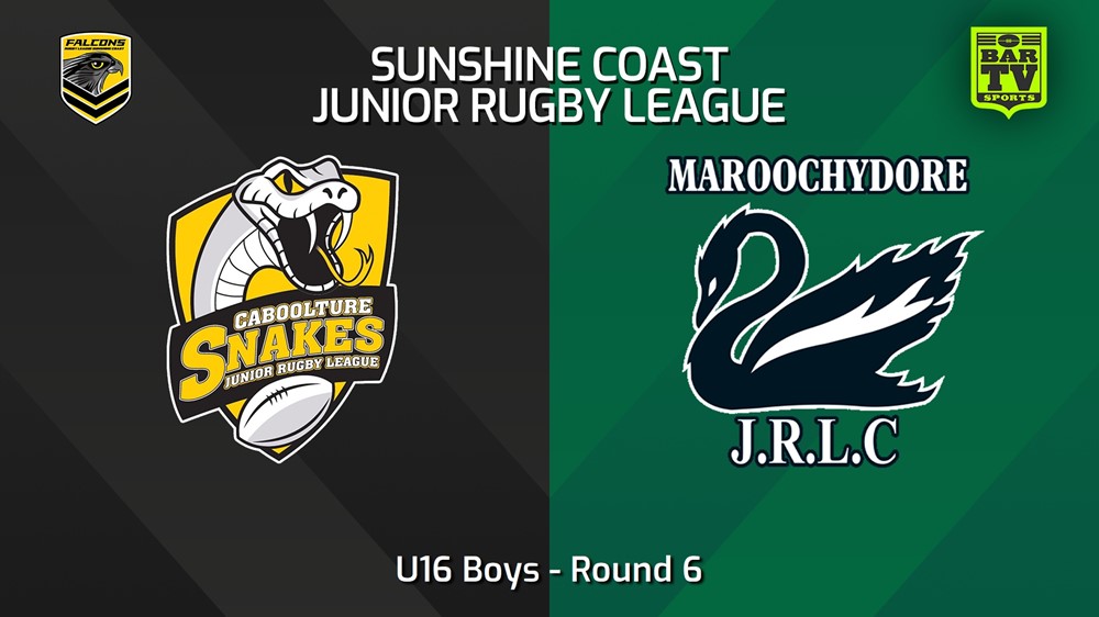 240503-video-Sunshine Coast Junior Rugby League Round 6 - U16 Boys - Caboolture Snakes JRL v Maroochydore Swans JRL Slate Image