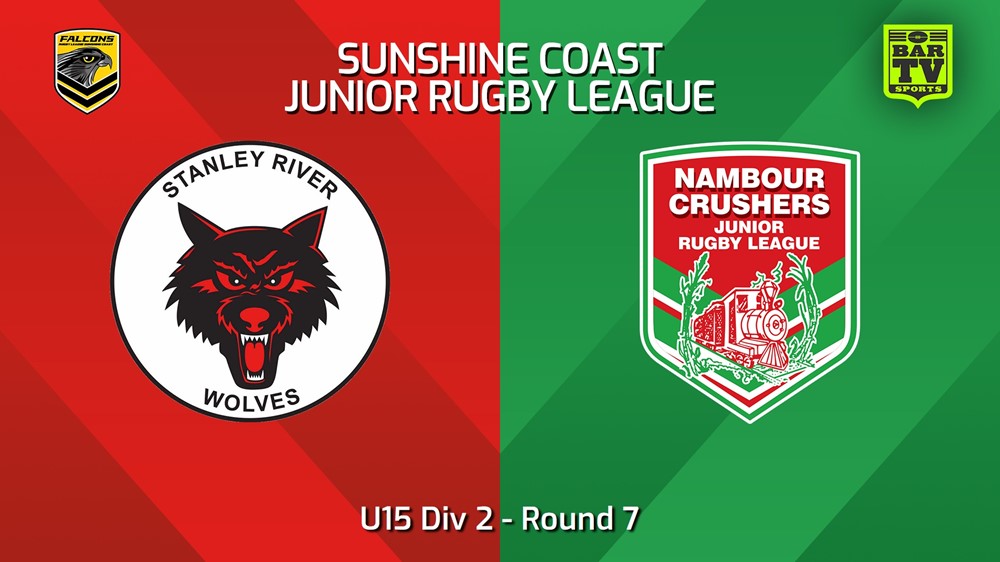 240510-video-Sunshine Coast Junior Rugby League Round 7 - U15 Div 2 - Stanley River Wolves JRL v Nambour Crushers JRL Slate Image