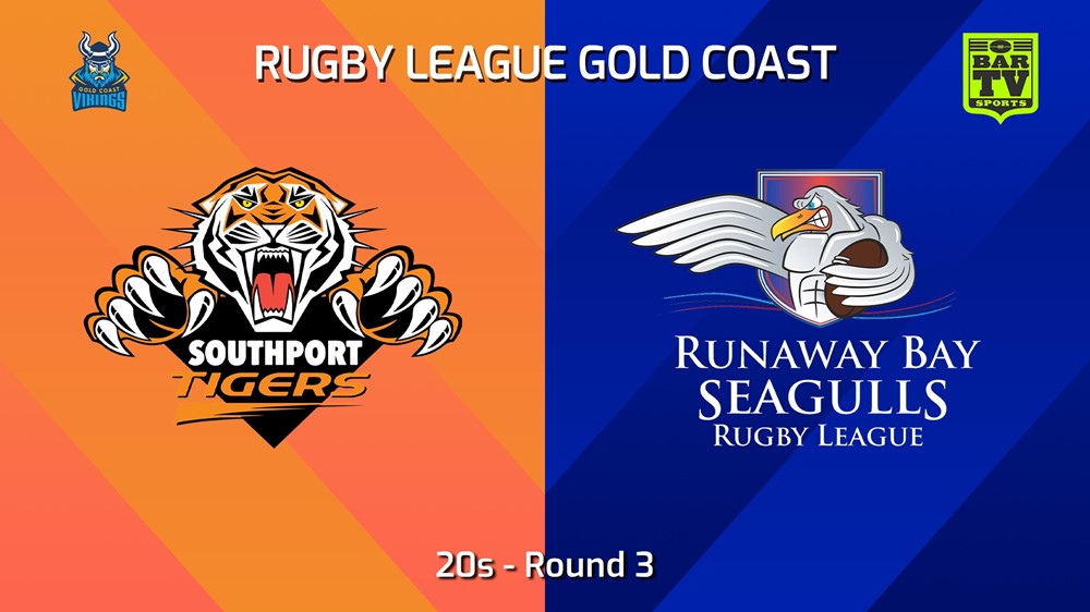 240505-video-Gold Coast Round 3 - 20s - Southport Tigers v Runaway Bay Seagulls (1) Slate Image