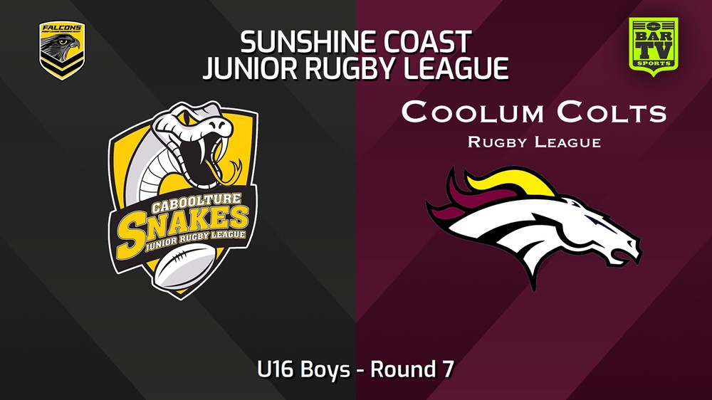 240510-video-Sunshine Coast Junior Rugby League Round 7 - U16 Boys - Caboolture Snakes JRL v Coolum Colts JRL Slate Image