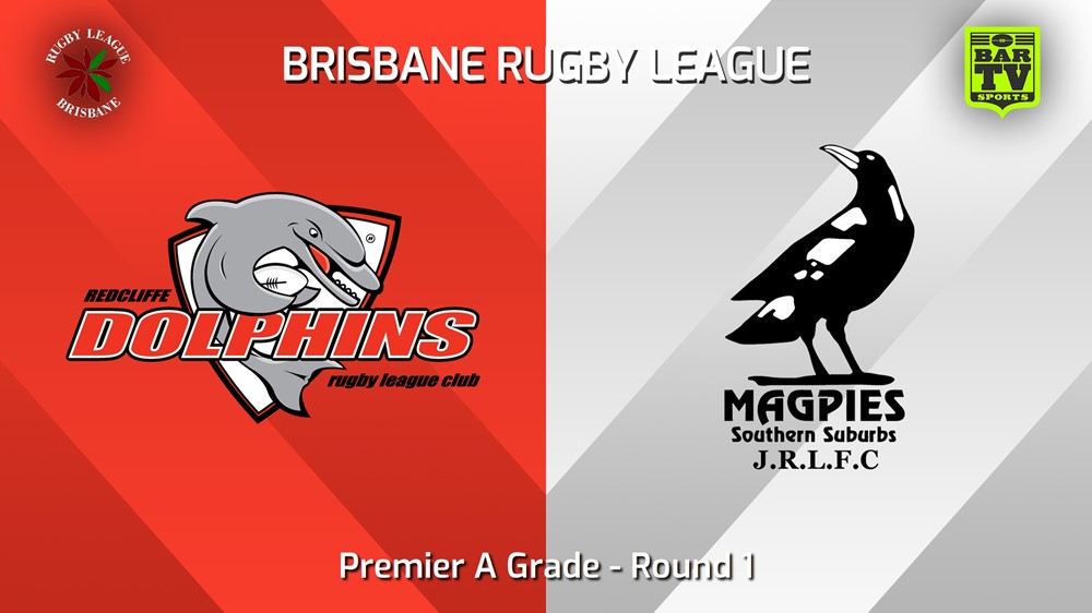 240406-BRL Round 1 - Premier A Grade - Redcliffe Dolphins v Southern Suburbs Magpies Slate Image