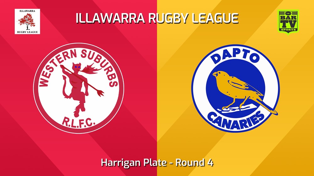 240511-video-Illawarra Round 4 - Harrigan Plate - Western Suburbs Devils v Dapto Canaries Slate Image