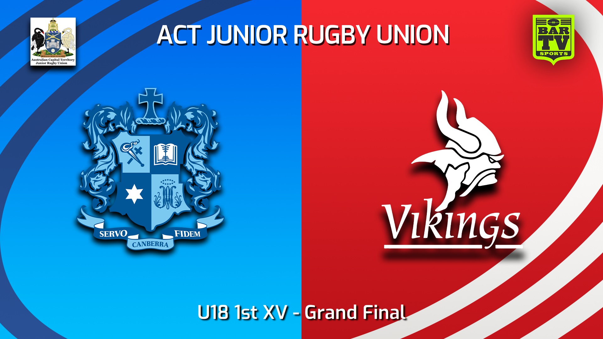 ACT Junior Rugby Union Grand Final - U18 1st XV