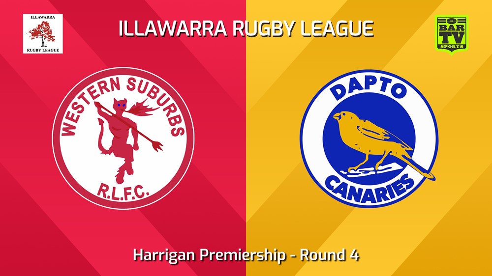 240511-video-Illawarra Round 4 - Harrigan Premiership - Western Suburbs Devils v Dapto Canaries Slate Image